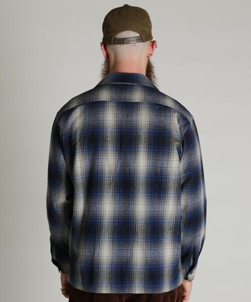 Schott(ショット)の「Schott/ショット/OMBRE CHECK FLANNEL SHIRT/オンブレ チェック フランネル シャツ(シャツ/ブラウス・メンズ・レッド/ブルー・2XL/XL/L/M)」の10枚目の写真
