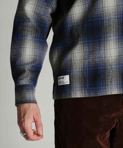 Schott(ショット)の「Schott/ショット/OMBRE CHECK FLANNEL SHIRT/オンブレ チェック フランネル シャツ(シャツ/ブラウス・メンズ・レッド/ブルー・2XL/XL/L/M)」の13枚目の写真