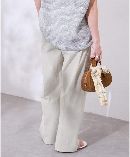 JOURNAL STANDARD（ジャーナルスタンダード）の「《追加3》【撥水/接触冷感/洗える/UV】リネンナイロンストレッチスラックス（スラックス・レディース・ライトグレー/ネイビー・34/38/36）」の11枚目の写真