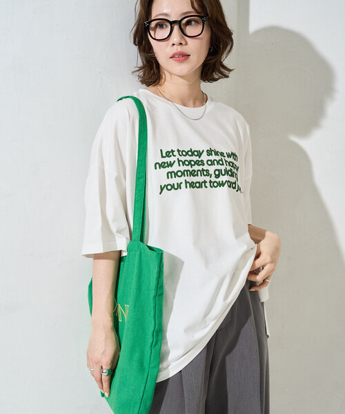 FREAK'S STORE(フリークスストア)の「\待望の再入荷!/限定展開 フロッキー ロゴ プリント 半袖 Tシャツ(Tシャツ/カットソー・レディース・ネイビー/ライトグレー/ブラウン/ピンク/ナチュラル/オフホワイト/ブラック・フリ-)」の12枚目の写真