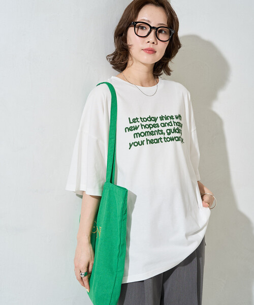 FREAK'S STORE(フリークスストア)の「\待望の再入荷!/限定展開 フロッキー ロゴ プリント 半袖 Tシャツ(Tシャツ/カットソー・レディース・ネイビー/ライトグレー/ブラウン/ピンク/ナチュラル/オフホワイト/ブラック・フリ-)」の13枚目の写真
