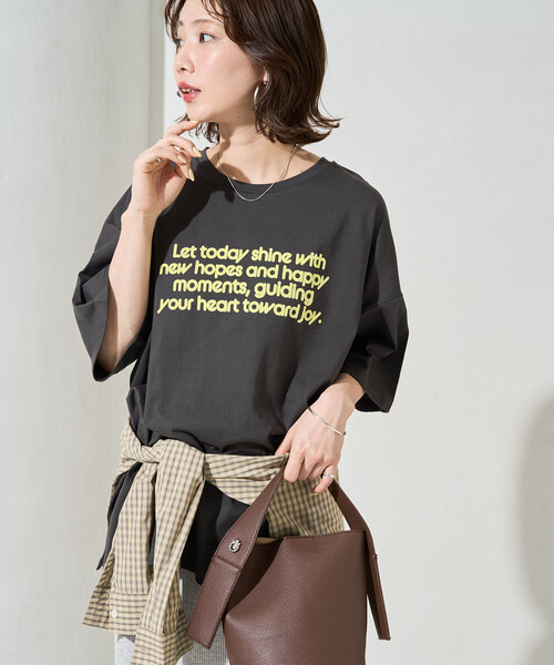 FREAK'S STORE(フリークスストア)の「\待望の再入荷!/限定展開 フロッキー ロゴ プリント 半袖 Tシャツ(Tシャツ/カットソー・レディース・ネイビー/ライトグレー/ブラウン/ピンク/ナチュラル/オフホワイト/ブラック・フリ-)」の17枚目の写真