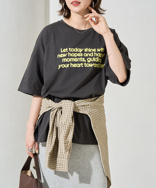 FREAK'S STORE(フリークスストア)の「\待望の再入荷!/限定展開 フロッキー ロゴ プリント 半袖 Tシャツ(Tシャツ/カットソー・レディース・ネイビー/ライトグレー/ブラウン/ピンク/ナチュラル/オフホワイト/ブラック・フリ-)」の19枚目の写真