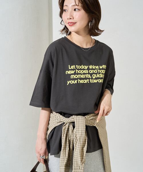 FREAK'S STORE(フリークスストア)の「\待望の再入荷!/限定展開 フロッキー ロゴ プリント 半袖 Tシャツ(Tシャツ/カットソー・レディース・ネイビー/ライトグレー/ブラウン/ピンク/ナチュラル/オフホワイト/ブラック・フリ-)」の20枚目の写真