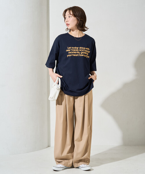 FREAK'S STORE(フリークスストア)の「\待望の再入荷!/限定展開 フロッキー ロゴ プリント 半袖 Tシャツ(Tシャツ/カットソー・レディース・ネイビー/ライトグレー/ブラウン/ピンク/ナチュラル/オフホワイト/ブラック・フリ-)」の22枚目の写真