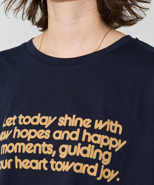 FREAK'S STORE(フリークスストア)の「限定展開 フロッキー ロゴ プリント 半袖 Tシャツ(Tシャツ/カットソー・レディース・ネイビー/ライトグレー/ブラウン/ピンク/ナチュラル/オフホワイト/ブラック・フリ-)」の12枚目の写真