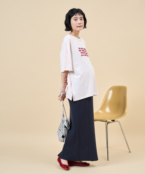 FREAK'S STORE(フリークスストア)の「限定展開 フロッキー ロゴ プリント 半袖 Tシャツ(Tシャツ/カットソー・レディース・ネイビー/ライトグレー/ブラウン/ピンク/ナチュラル/オフホワイト/ブラック・フリ-)」の17枚目の写真