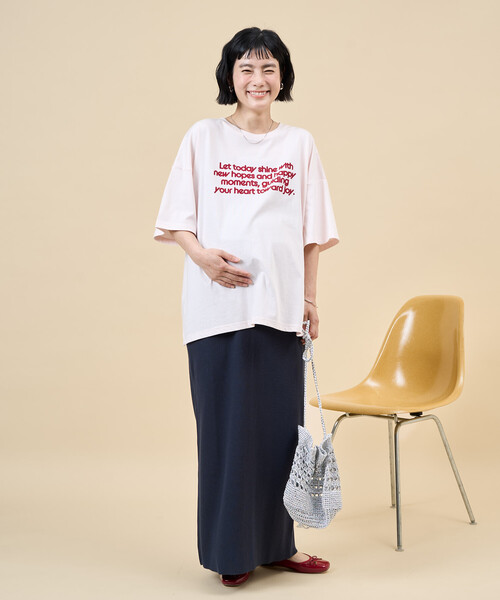FREAK'S STORE(フリークスストア)の「限定展開 フロッキー ロゴ プリント 半袖 Tシャツ(Tシャツ/カットソー・レディース・ネイビー/ライトグレー/ブラウン/ピンク/ナチュラル/オフホワイト/ブラック・フリ-)」の19枚目の写真