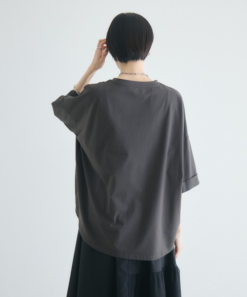 Paradise Picnic（パラダイスピクニック）の「33℃ スパンコールキラキラTシャツ（Tシャツ/カットソー・レディース・チャコールグレー/ブラック/ホワイト・FREE）」の6枚目の写真