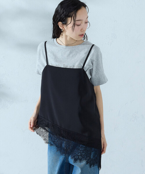 COMME CA ISM（コムサイズム）の「レースキャミソール（キャミソール・レディース・ホワイト/ブラック・MEDIUM/LARGE）」の10枚目の写真