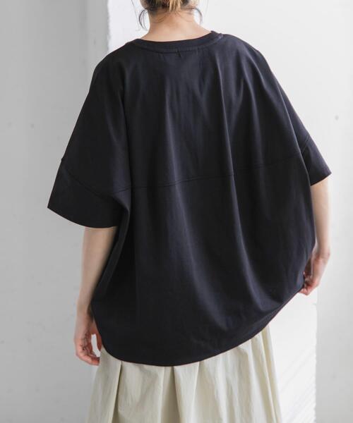 FORK&SPOON(フォークアンドスプーン)の「FORK&SPOON コクーンショートスリーブTシャツ(Tシャツ/カットソー・レディース・パープル/オフホワイト/ブラック・1)」の15枚目の写真