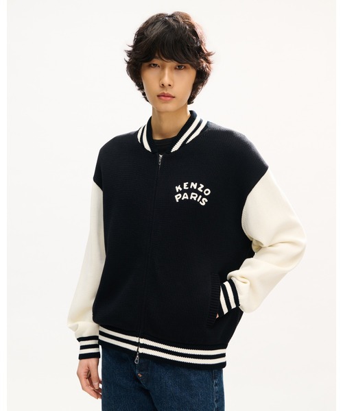 KENZO（ケンゾー）の「'KENZO Paris Emblem' バーシティ カーディガン イン ミックス コットン（カーディガン/ボレロ・メンズ・ブラック系その他5・SMALL/MEDIUM）」の2枚目の写真