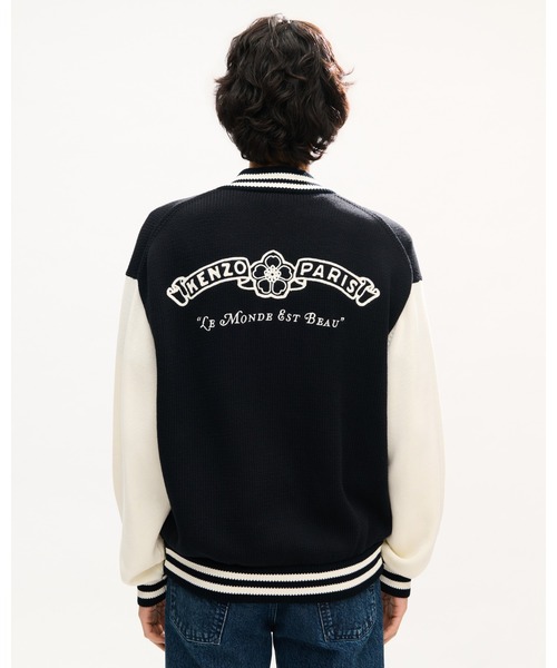 KENZO（ケンゾー）の「'KENZO Paris Emblem' バーシティ カーディガン イン ミックス コットン（カーディガン/ボレロ・メンズ・ブラック系その他5・SMALL/MEDIUM）」の3枚目の写真