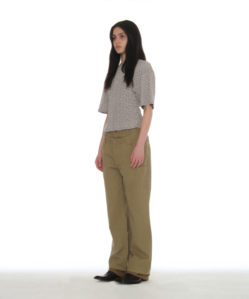 PARTIMENTO WOMEN(パルティメントウィメン)の「ピンタックコルセットパネルショートスリーブTシャツ_フローラル(Tシャツ/カットソー・レディース・その他・MEDIUM/SMALL)」の3枚目の写真