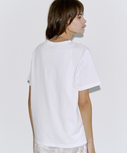 JOSE MOON(ジョゼムーン)の「JOSEMOON LOGO OVER T-SHIRT/ジョゼムーンロゴオーバーTシャツ(Tシャツ/カットソー・レディース・ホワイト/グレー/ブラック・FREE)」の15枚目の写真