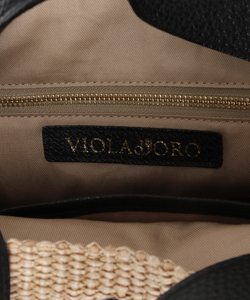 La TOTALITE(ラトータリテ)の「VIOLAd’ORO/ ヴィオラドーロ ラフィアシートレザーハンドルバッグ(ショルダーバッグ・レディース・アイボリー/ブラウン・FREE)」の15枚目の写真