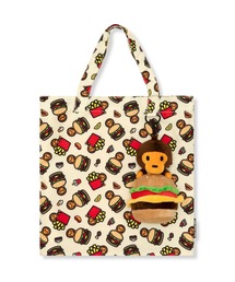 A BATHING APE(�A�x�C�V���O�G�C�v)��BABY MILO PLUSH DOLL BURGER TOTE BAG(�g�[�g�o�b�O)