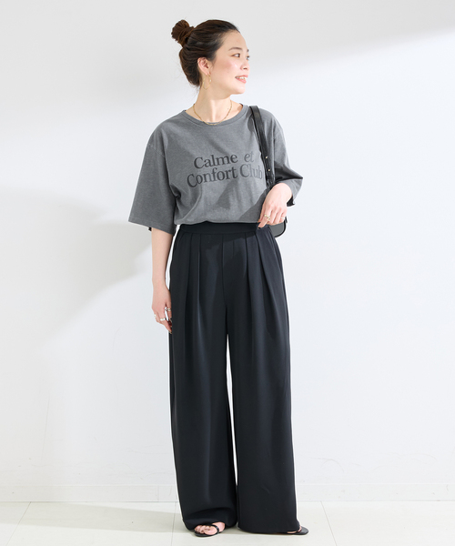 B.C STOCK(ベーセーストック)の「ウォッシャブル / ピグメントビックTEE(Tシャツ/カットソー・レディース・ブラック/レッド/ブラウン・FREE)」の4枚目の写真