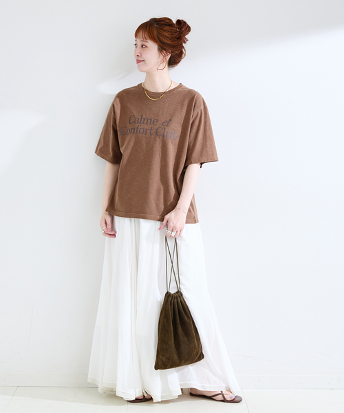 B.C STOCK(ベーセーストック)の「ウォッシャブル / ピグメントビックTEE(Tシャツ/カットソー・レディース・ブラック/レッド/ブラウン・FREE)」の10枚目の写真