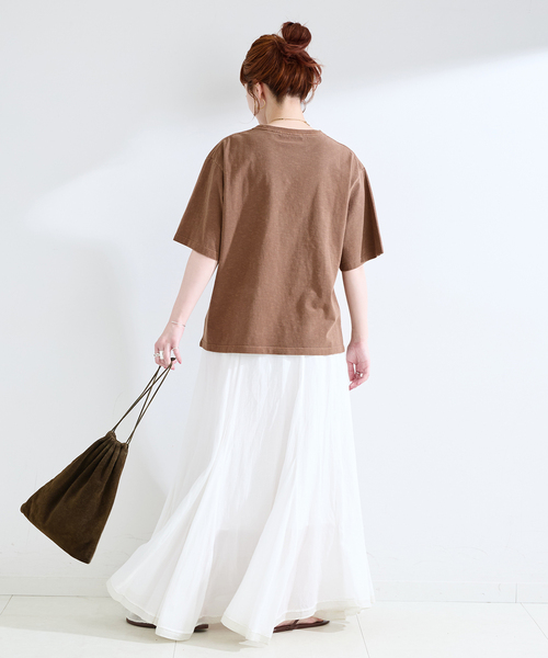 B.C STOCK(ベーセーストック)の「ウォッシャブル / ピグメントビックTEE(Tシャツ/カットソー・レディース・ブラック/レッド/ブラウン・FREE)」の12枚目の写真