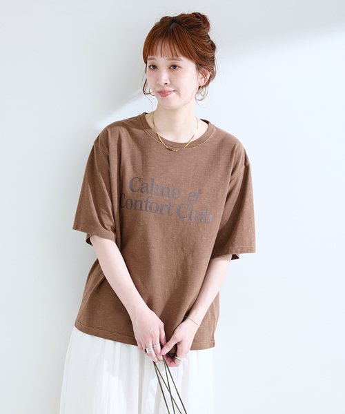 B.C STOCK(ベーセーストック)の「ウォッシャブル / ピグメントビックTEE(Tシャツ/カットソー・レディース・ブラック/レッド/ブラウン・FREE)」の13枚目の写真