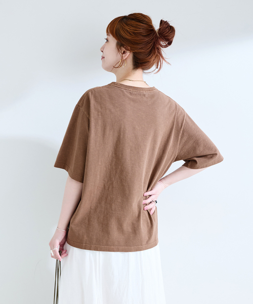 B.C STOCK(ベーセーストック)の「ウォッシャブル / ピグメントビックTEE(Tシャツ/カットソー・レディース・ブラック/レッド/ブラウン・FREE)」の15枚目の写真