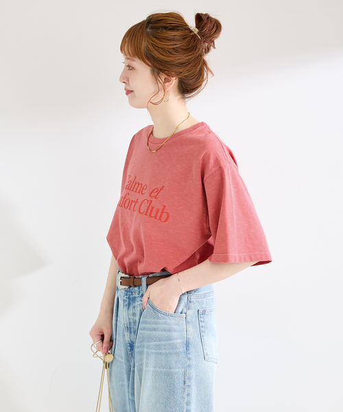 B.C STOCK(ベーセーストック)の「ウォッシャブル / ピグメントビックTEE(Tシャツ/カットソー・レディース・ブラック/レッド/ブラウン・FREE)」の21枚目の写真