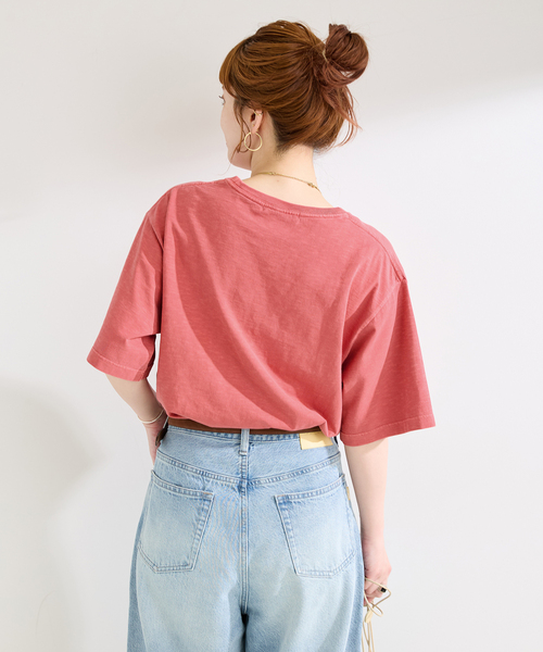 B.C STOCK(ベーセーストック)の「ウォッシャブル / ピグメントビックTEE(Tシャツ/カットソー・レディース・ブラック/レッド/ブラウン・FREE)」の22枚目の写真