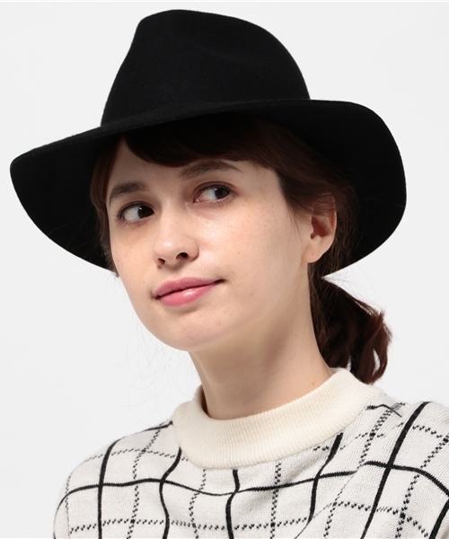 LBC(エルビーシー)の「フェルトツバ広中折れハット (ハット・レディース・ブラック・ONE SIZE)」の6枚目の写真