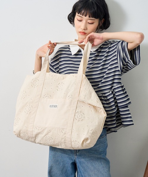 NOGLE(ノグル)の「【NOGLE select/ノグルセレクト】レースフラワーポケットトートバッグ(トートバッグ・レディース・アイボリー/ベージュ・FREE)」の14枚目の写真
