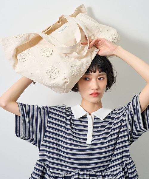 NOGLE(ノグル)の「【NOGLE select/ノグルセレクト】レースフラワーポケットトートバッグ(トートバッグ・レディース・アイボリー/ベージュ・FREE)」の16枚目の写真