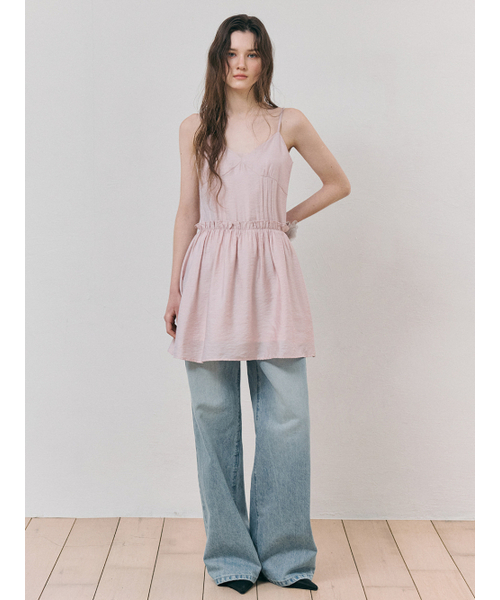 ETMON(エトモン)の「Slip Crinkle Frill Mini Dress, Pink(ワンピース・レディース・その他・SMALL/MEDIUM)」の3枚目の写真