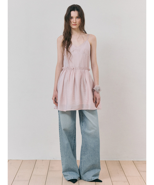 ETMON(エトモン)の「Slip Crinkle Frill Mini Dress, Pink(ワンピース・レディース・その他・SMALL/MEDIUM)」の4枚目の写真