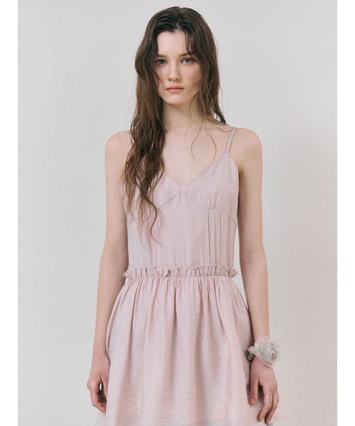 ETMON(エトモン)の「Slip Crinkle Frill Mini Dress, Pink(ワンピース・レディース・その他・SMALL/MEDIUM)」の5枚目の写真