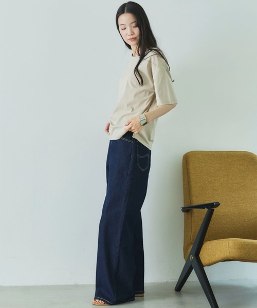 Doux archives(ドゥアルシーヴ)の「【吸湿透気】ボートネック半袖プルオーバー(Tシャツ/カットソー・レディース・モカ/グレイッシュベージュ/ブラック・FREE)」の10枚目の写真