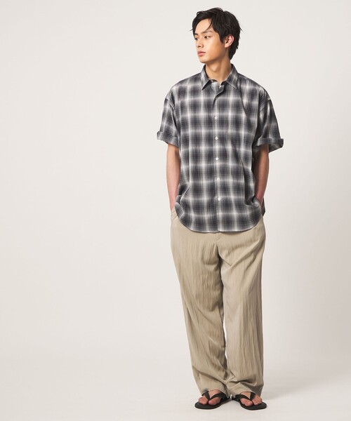 CITEN(シテン)の「<CITEN>フェードツイルイージースラックス(スラックス・メンズ・ブラック/ベージュ・M/S/L)」の9枚目の写真