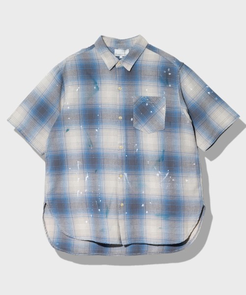 Universal Style Wear(ユニバーサルスタイルウェア)の「Universal Style Wear/ユニバーサルスタイルウェア Plaid damage shirt(シャツ/ブラウス・メンズ・ブルー/ブラック・X-LARGE/LARGE)」の2枚目の写真