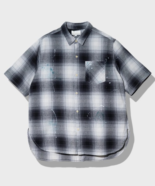 Universal Style Wear(ユニバーサルスタイルウェア)の「Universal Style Wear/ユニバーサルスタイルウェア Plaid damage shirt(シャツ/ブラウス・メンズ・ブルー/ブラック・X-LARGE/LARGE)」の1枚目の写真