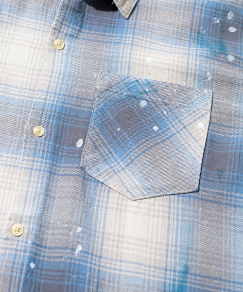 Universal Style Wear(ユニバーサルスタイルウェア)の「Universal Style Wear/ユニバーサルスタイルウェア Plaid damage shirt(シャツ/ブラウス・メンズ・ブルー/ブラック・X-LARGE/LARGE/MEDIUM)」の5枚目の写真
