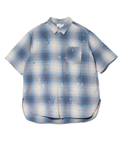 Universal Style Wear(ユニバーサルスタイルウェア)の「Universal Style Wear/ユニバーサルスタイルウェア Plaid damage shirt(シャツ/ブラウス・メンズ・ブルー/ブラック・X-LARGE/LARGE/MEDIUM)」の8枚目の写真