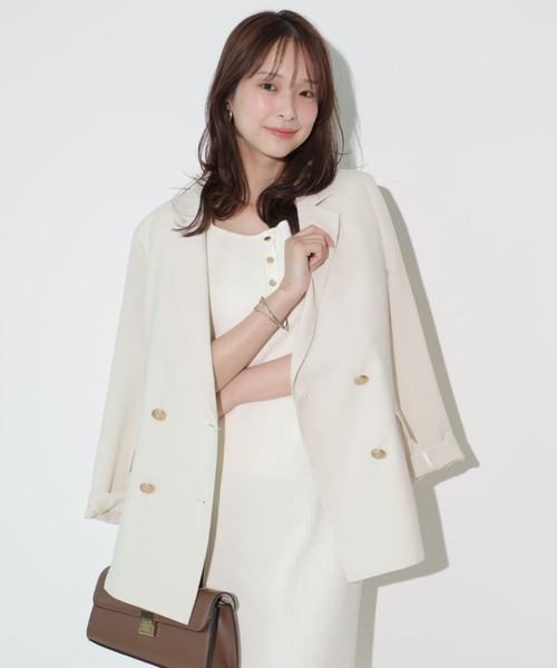Mystrada(マイストラーダ)の「前後2WAYノースリリブワンピース(ワンピース・レディース・ピンク/ホワイト/チャコールグレー・38/36)」の14枚目の写真