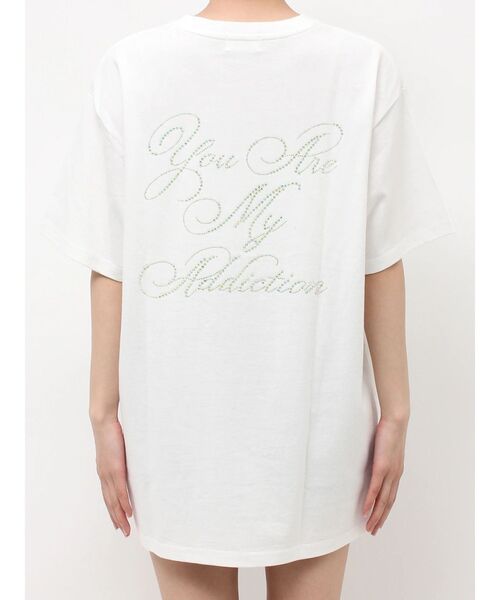 EVRIS(エヴリス)の「ラインストーングラフィック BIG Tシャツ(Tシャツ/カットソー・レディース・ホワイト/イエロー/パープル/ブラック・FREE)」の12枚目の写真
