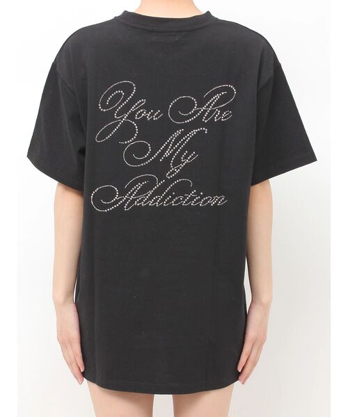 EVRIS(エヴリス)の「ラインストーングラフィック BIG Tシャツ(Tシャツ/カットソー・レディース・ホワイト/イエロー/パープル/ブラック・FREE)」の11枚目の写真