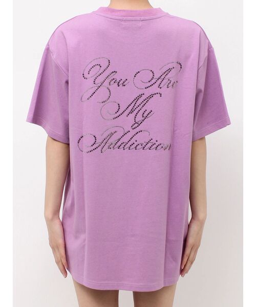 EVRIS(エヴリス)の「ラインストーングラフィック BIG Tシャツ(Tシャツ/カットソー・レディース・ホワイト/イエロー/パープル/ブラック・FREE)」の10枚目の写真