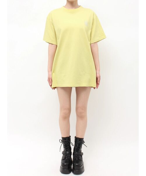 EVRIS(エヴリス)の「ラインストーングラフィック BIG Tシャツ(Tシャツ/カットソー・レディース・ホワイト/イエロー/パープル/ブラック・FREE)」の9枚目の写真