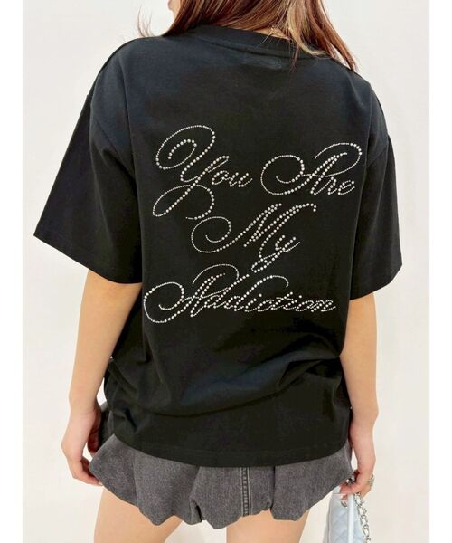 EVRIS(エヴリス)の「ラインストーングラフィック BIG Tシャツ(Tシャツ/カットソー・レディース・ホワイト/イエロー/パープル/ブラック・FREE)」の8枚目の写真