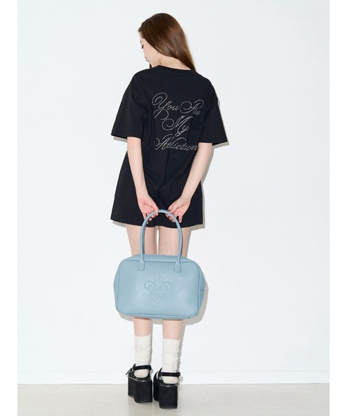 EVRIS(エヴリス)の「ラインストーングラフィック BIG Tシャツ(Tシャツ/カットソー・レディース・ホワイト/イエロー/パープル/ブラック・FREE)」の16枚目の写真