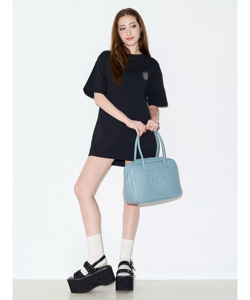 EVRIS(エヴリス)の「ラインストーングラフィック BIG Tシャツ(Tシャツ/カットソー・レディース・ホワイト/イエロー/パープル/ブラック・FREE)」の14枚目の写真
