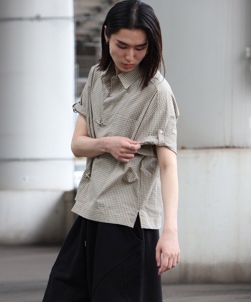Art re A select(アトリエセレクト)の「【MADE IN KOREA】ファイヤーマンバックルチェックシャツ/FIREMAN BUCKLE CHECK SHIRT(シャツ/ブラウス・メンズ・ベージュ/ブラック・M/L)」の8枚目の写真