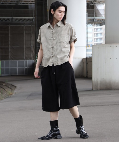 Art re A select(アトリエセレクト)の「【MADE IN KOREA】ファイヤーマンバックルチェックシャツ/FIREMAN BUCKLE CHECK SHIRT(シャツ/ブラウス・メンズ・ベージュ/ブラック・M/L)」の9枚目の写真